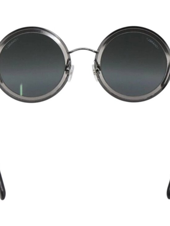 CHANEL Sunglasses metal Black CC Auth 166249V main image 10